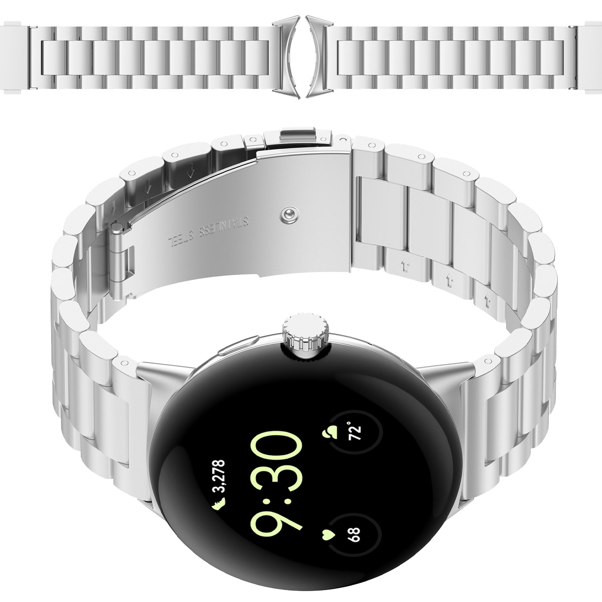 Pasek do zegarka Bizon Strap Watch Aura do Google Pixel Watch 3 45 mm