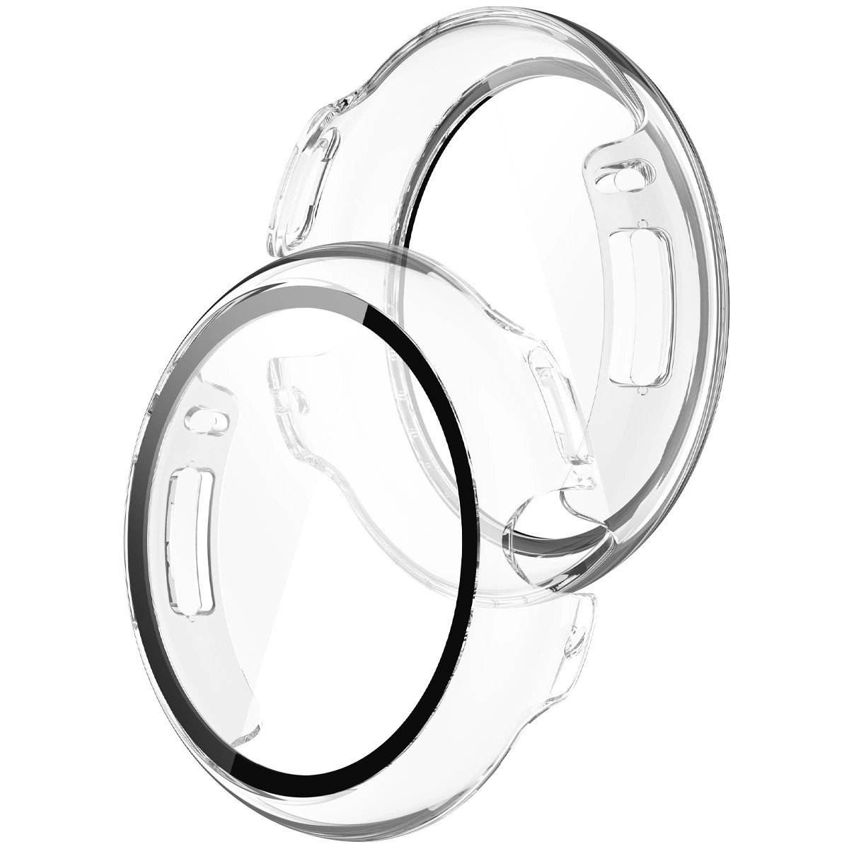 Etui z wbudowanym szkłem Bizon Case+Glass Watch do Google Pixel Watch 4 45 mm