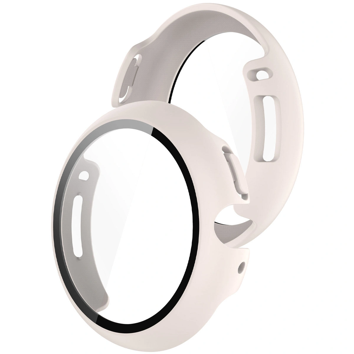 Etui z wbudowanym szkłem Bizon Case+Glass Watch do Google Pixel Watch 4 45 mm