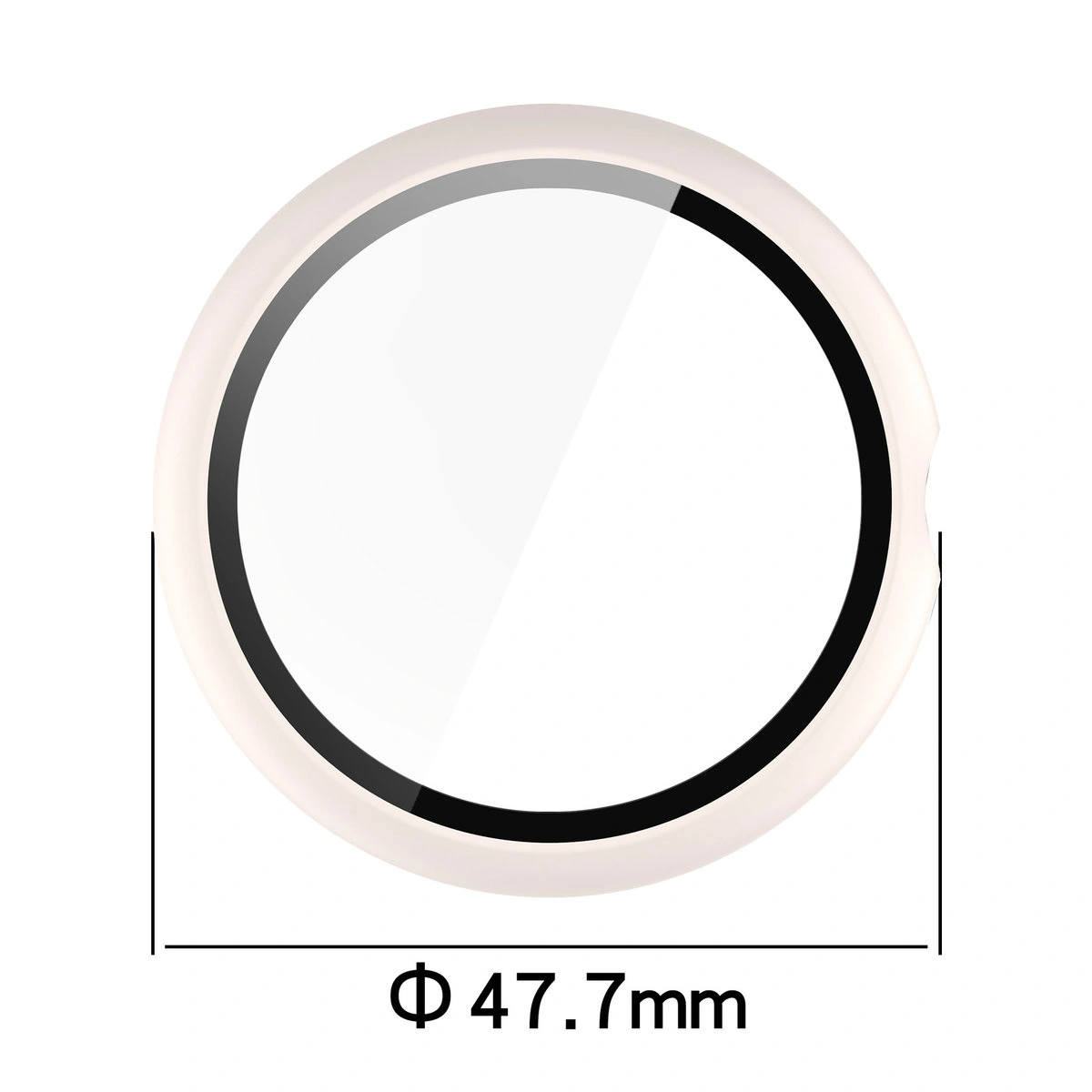 Wymiary etui Bizon Case+Glass Watch do Google Pixel Watch 4 45 mm