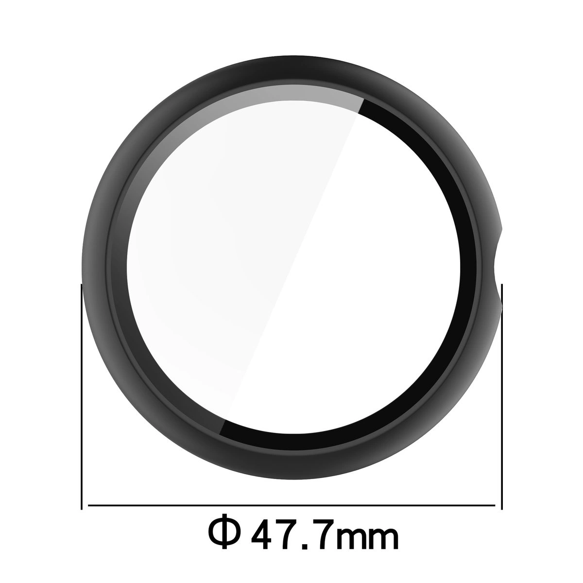 Wymiary etui Bizon Case+Glass Watch do Google Pixel Watch 4 45 mm