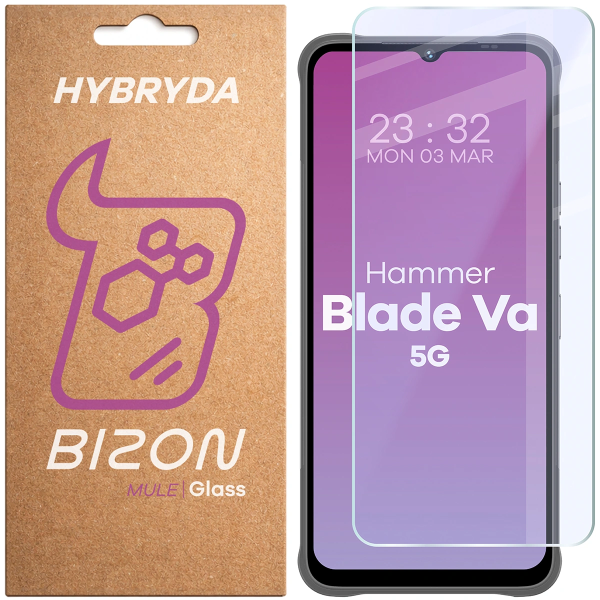 Szkło hybrydowe na ekran Bizon Glass Mule do HAMMER Blade Va 5G