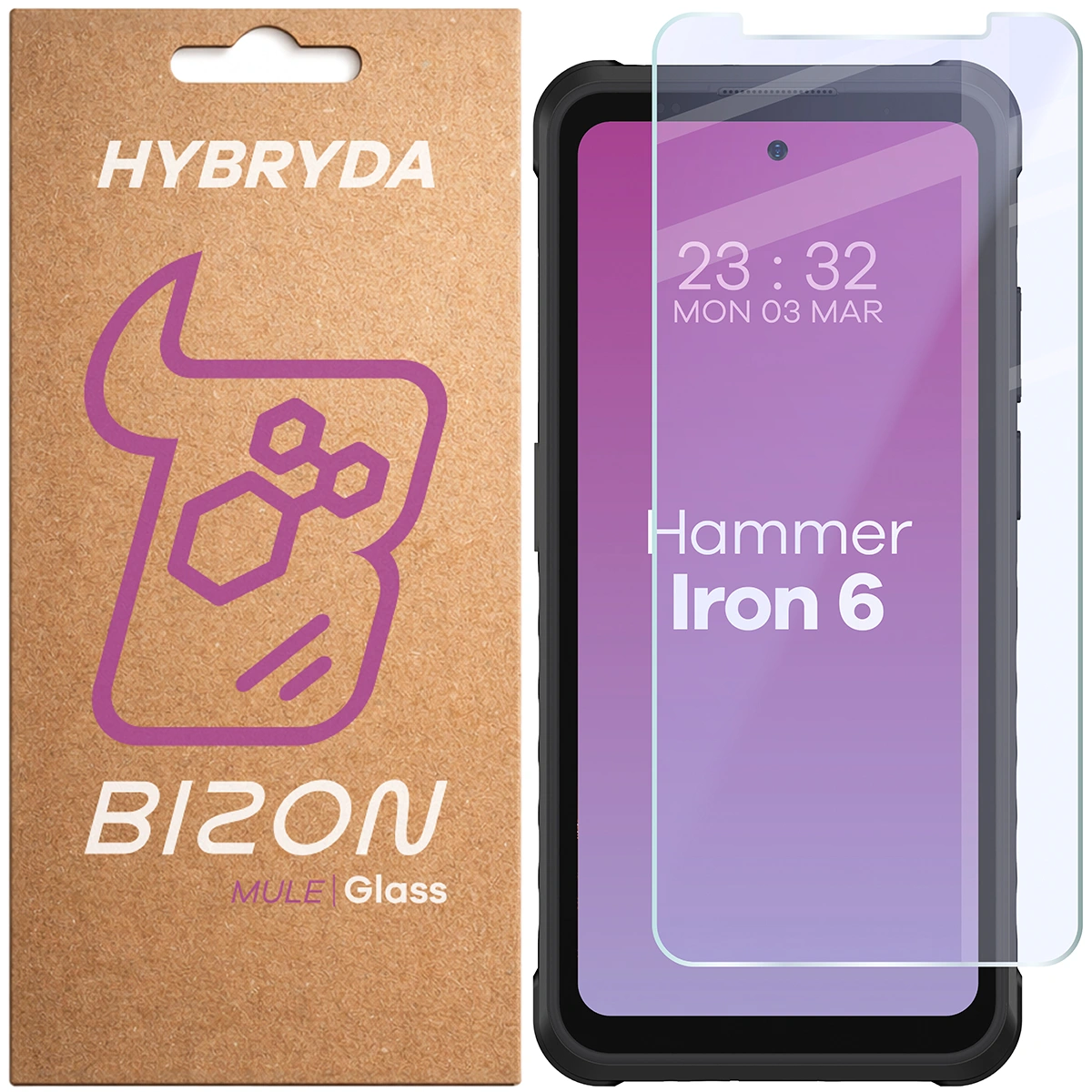 Szkło hybrydowe na ekran Bizon Glass Mule do HAMMER Iron 6 5G / Iron 6