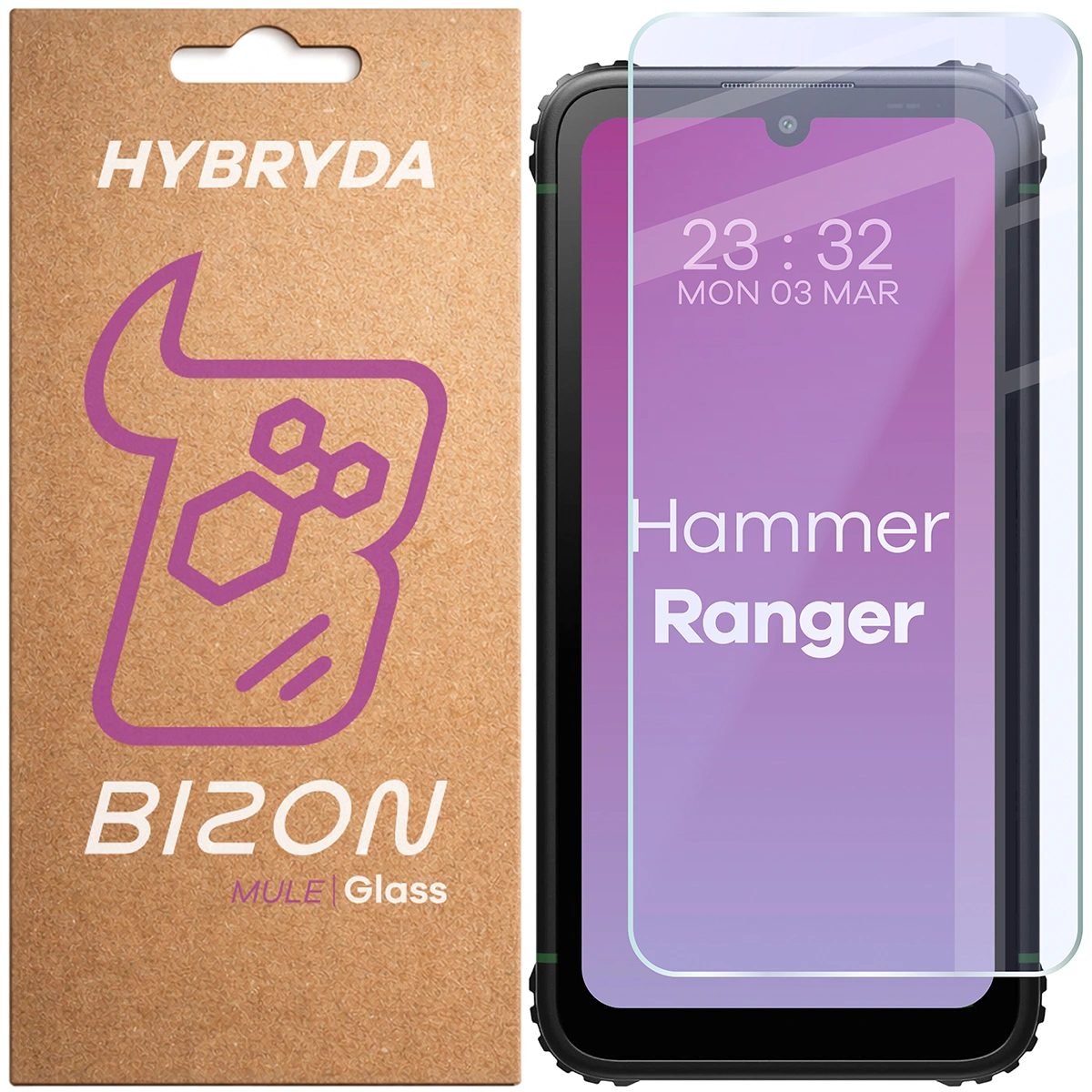 Szkło hybrydowe na ekran Bizon Glass Mule do HAMMER Ranger