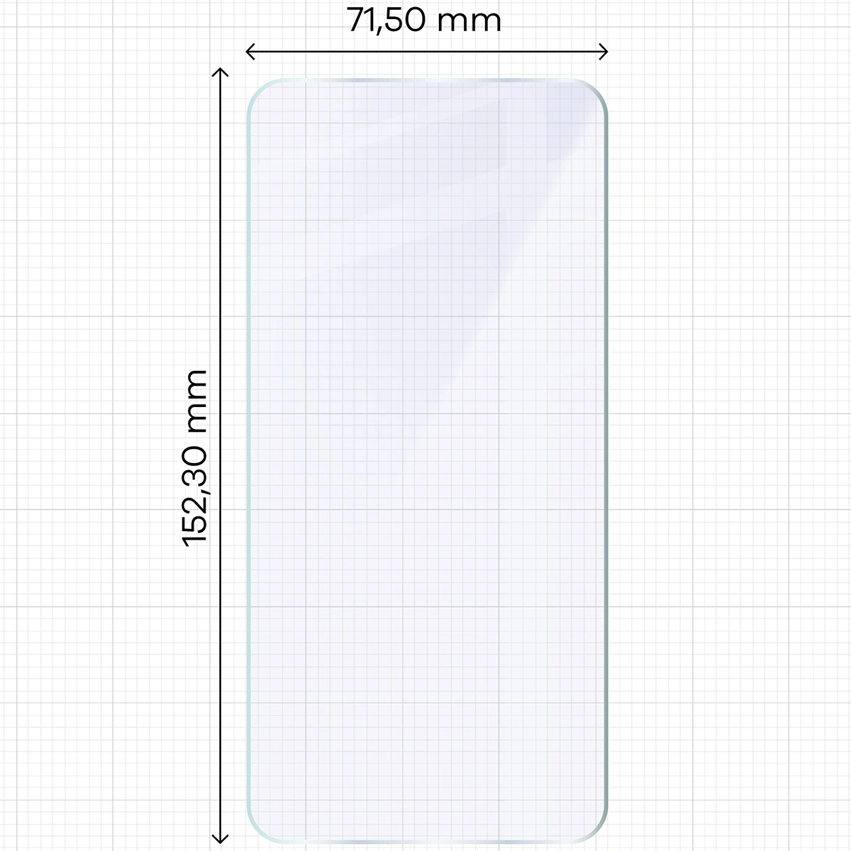 Miarka z wymiarami szkła hybrydowego Bizon Glass Mule do HAMMER Ranger