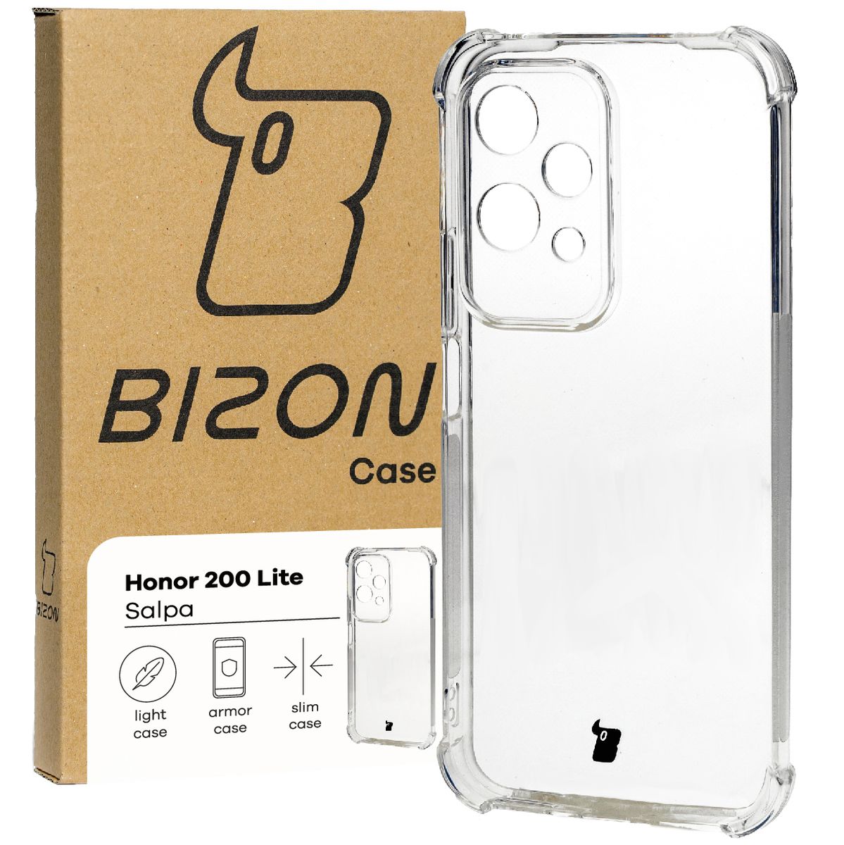 Przezroczyste etui Bizon Case Salpa do Honor 200 Lite