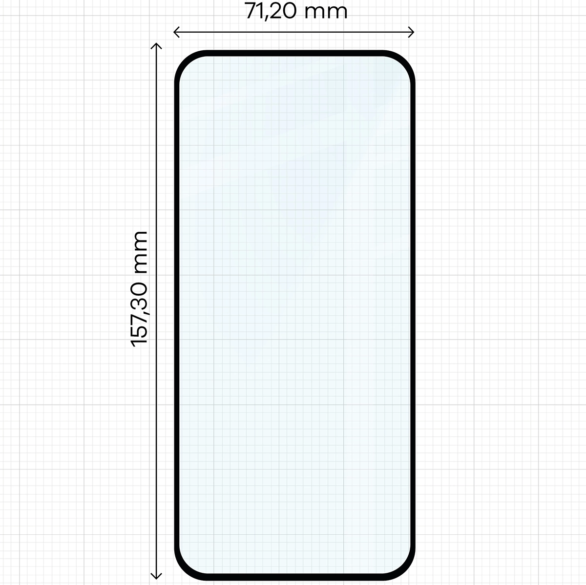 Wymiary szkła Bizon Glass Edge Duo do Honor 400 Lite 5G