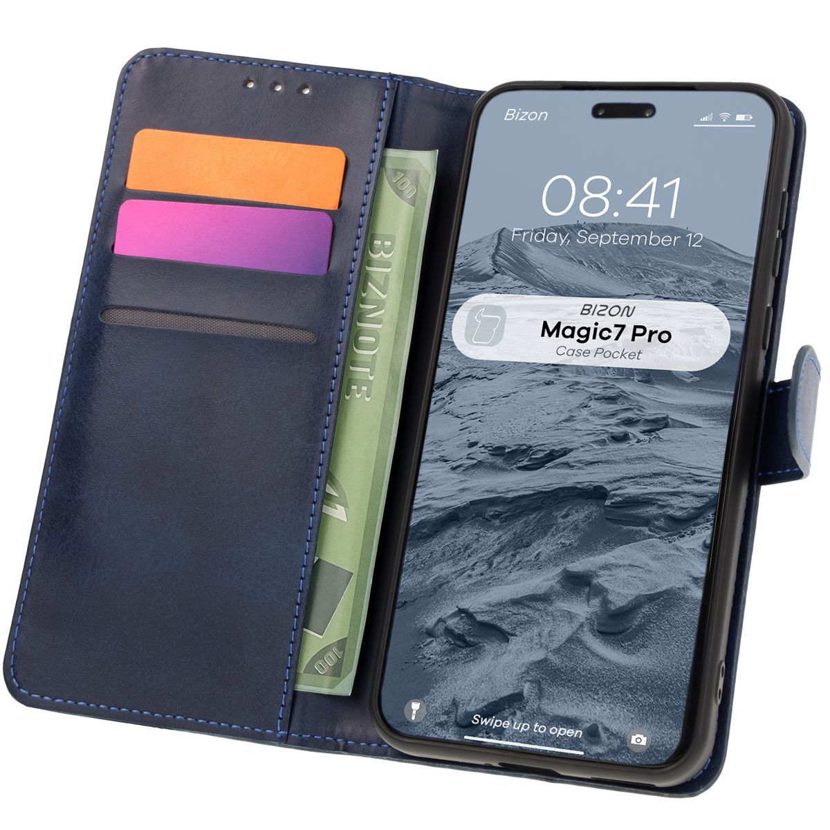 Etui z klapką Bizon Case Pocket do Honor Magic7 Pro