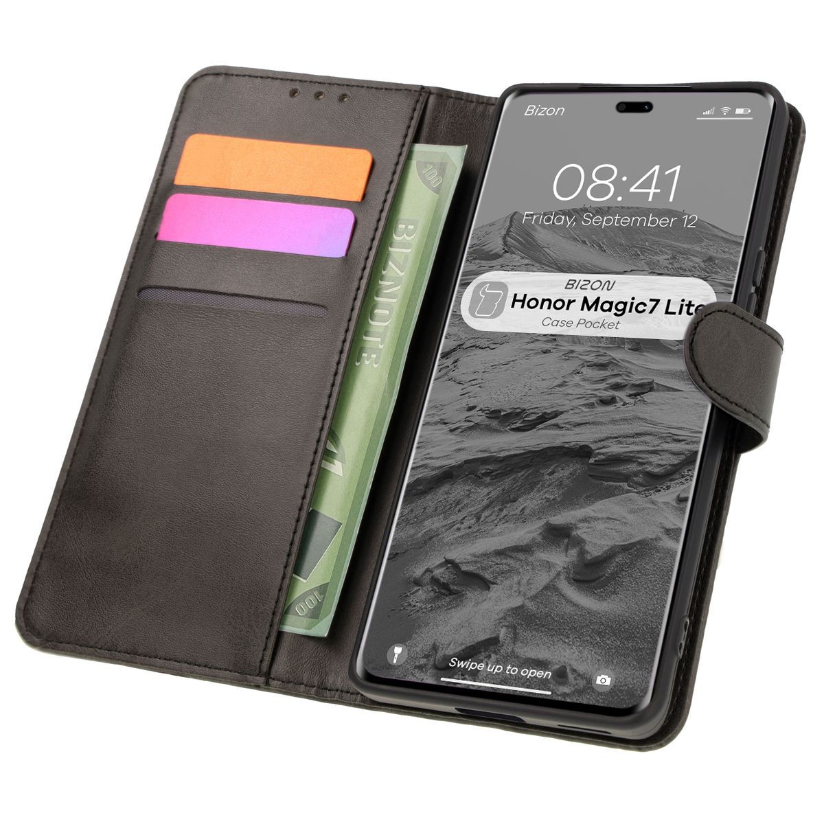 Etui z klapką Bizon Case Pocket do Honor Magic7 Lite