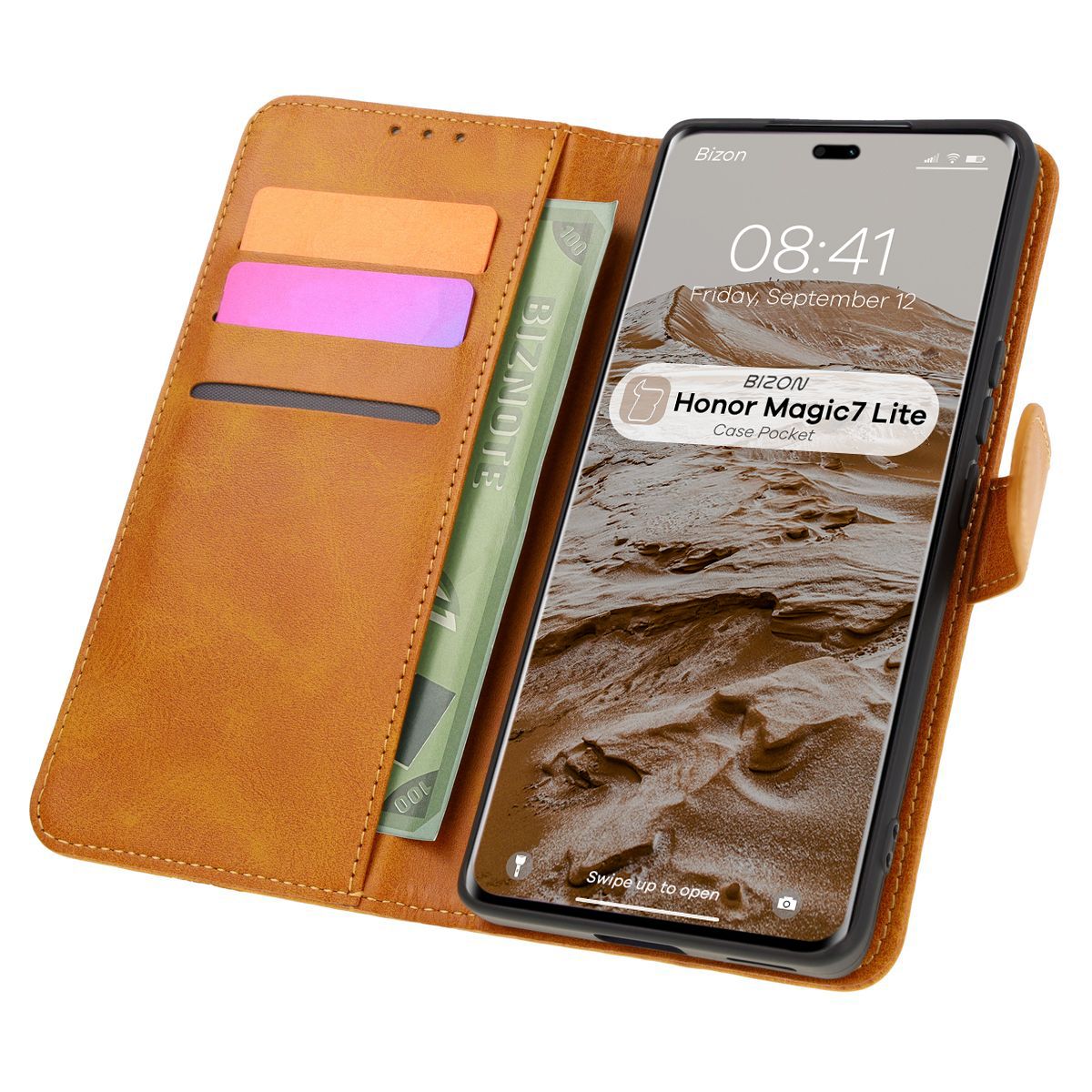 Etui z klapką Bizon Case Pocket do Honor Magic7 Lite