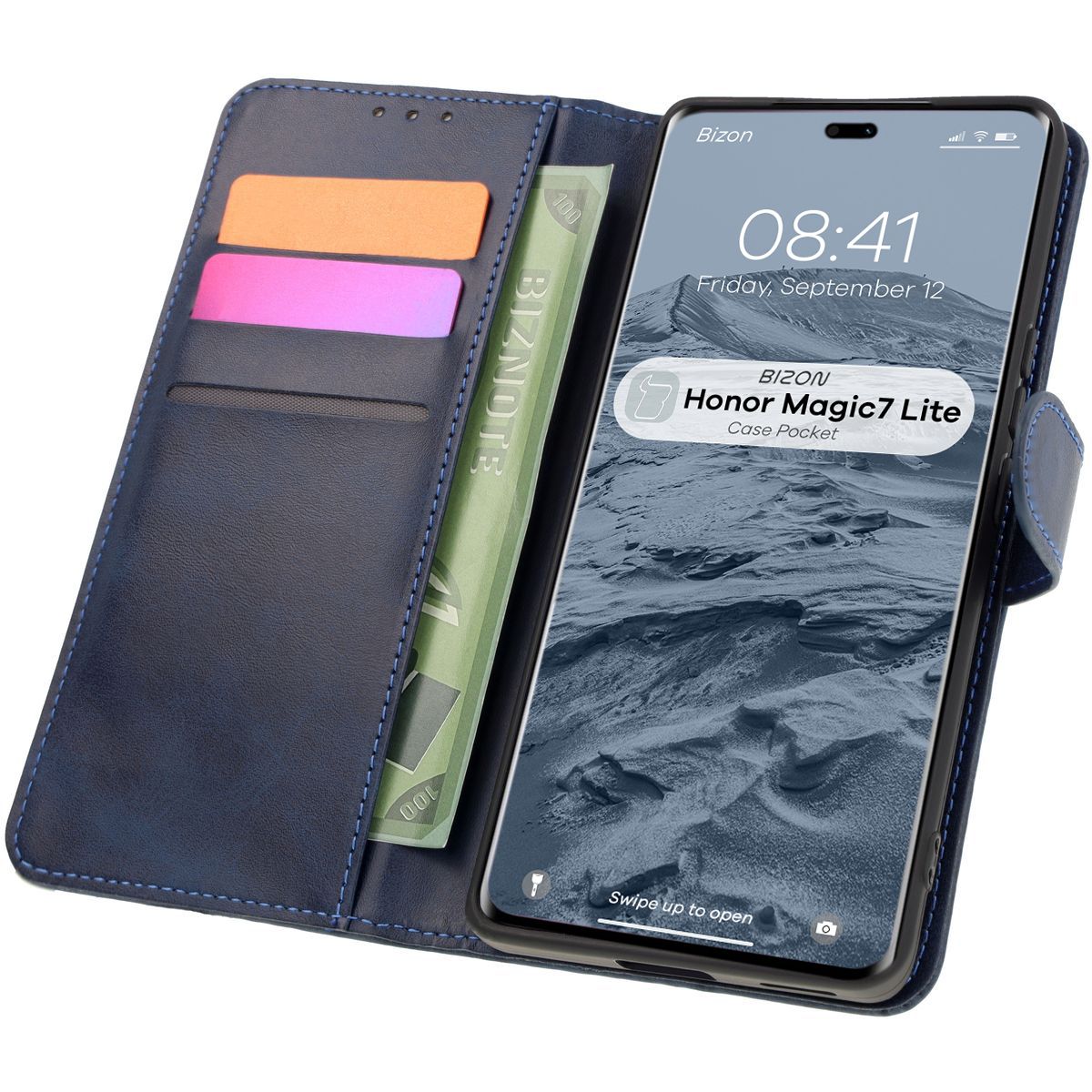 Etui z klapką Bizon Case Pocket do Honor Magic7 Lite