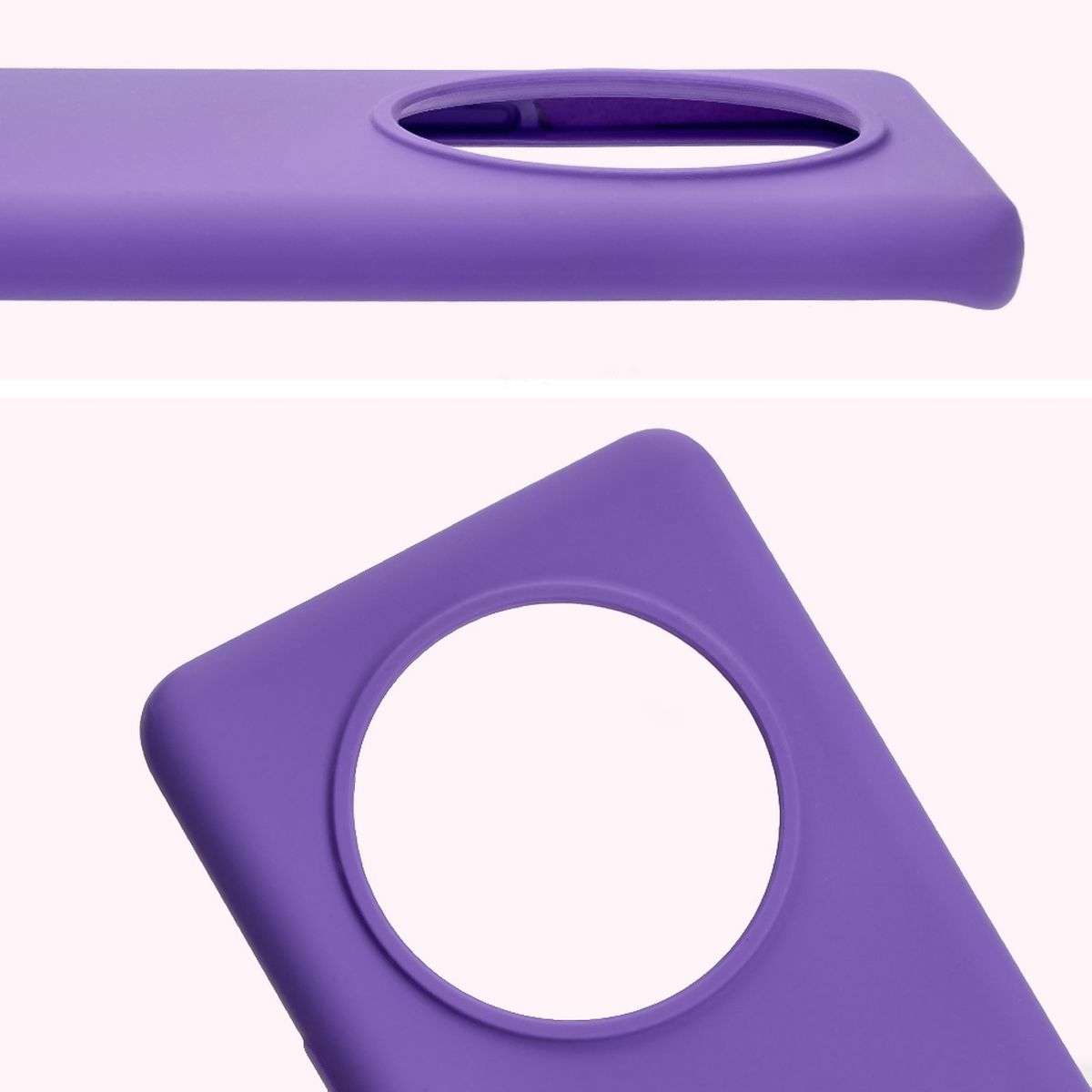 Close-up of the lens cutout in Bison Soft Case