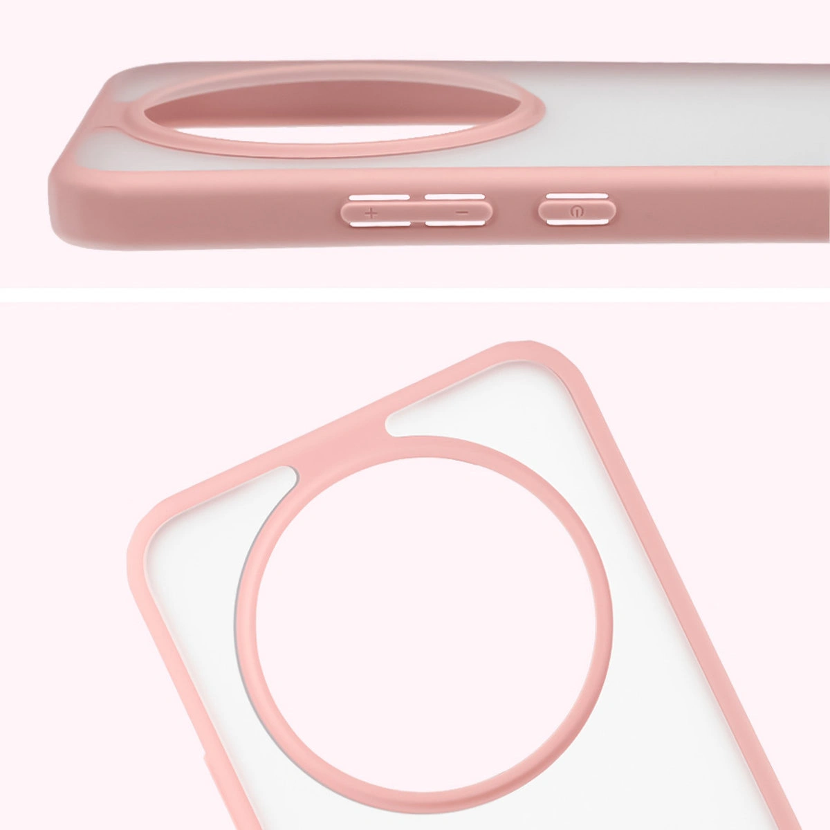 Pełne wycięcie i podwyższone krawędzie aparatu w etui Bizon Case Angelo do Honor Magic8 Lite