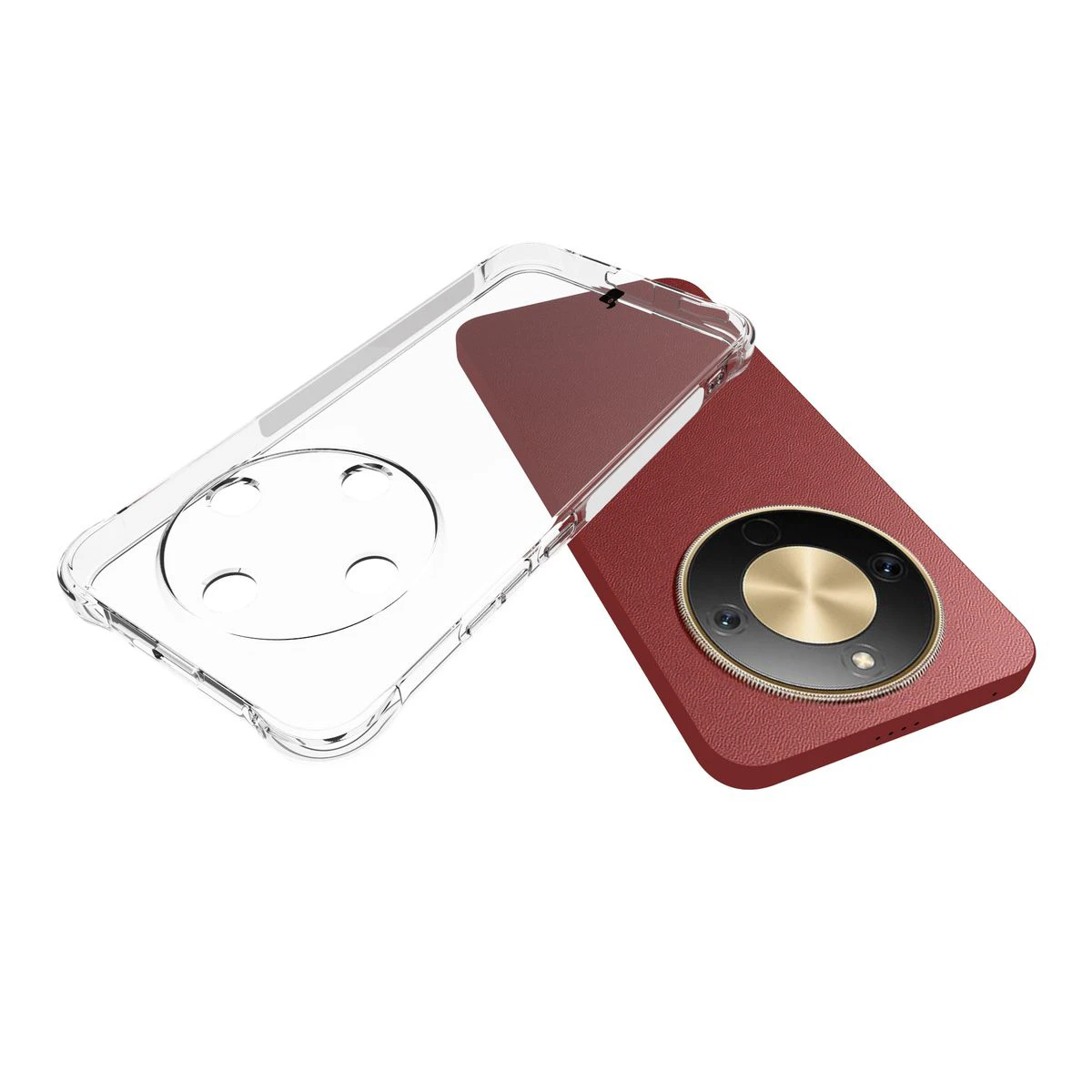 Dedykowane wycięcia i podwyższone krawędzie aparatu w etui Bizon Case Salpa do Honor Magic8 Lite