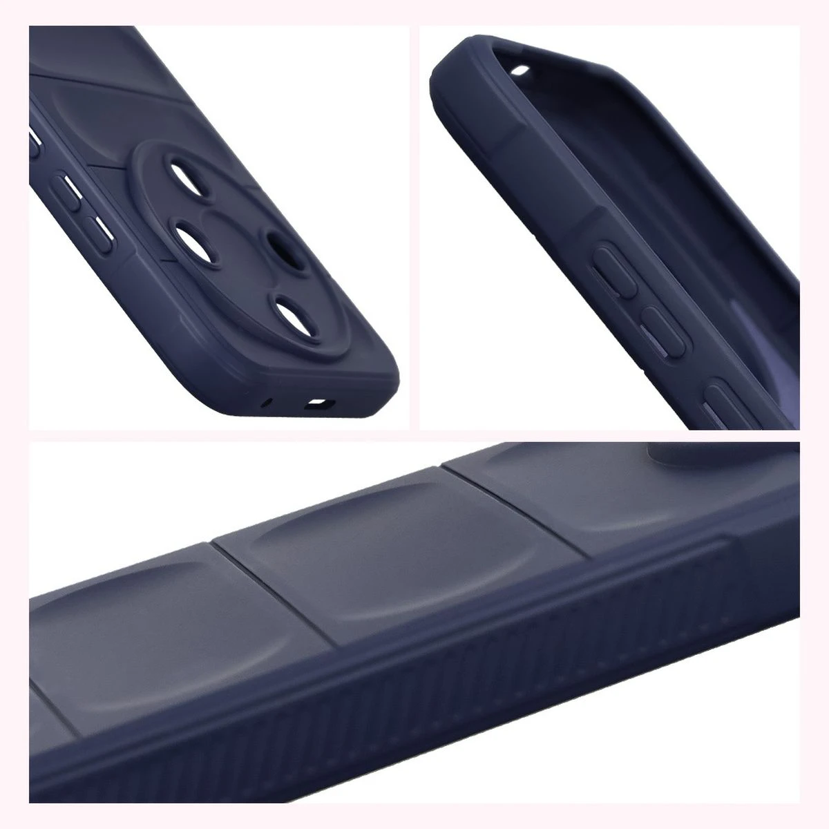 Teksturowane boki i podwyższone krawędzie ekranu i aparatu w etui Bizon Case Tur do Honor Magic8 Lite