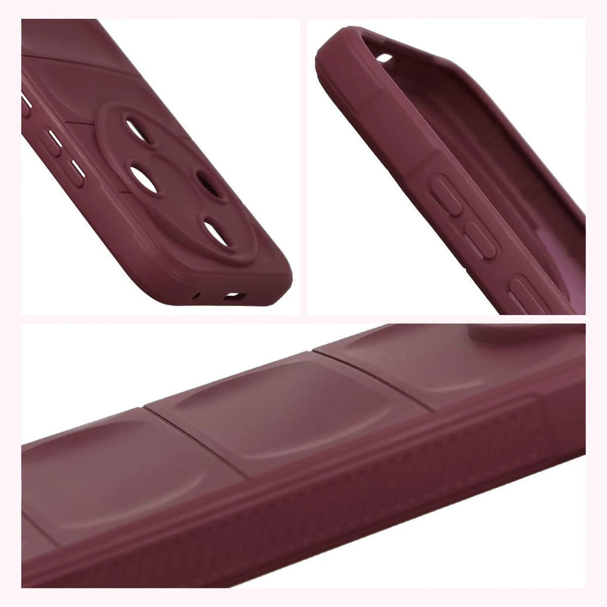 Teksturowane boki i podwyższone krawędzie ekranu i aparatu w etui Bizon Case Tur do Honor Magic8 Lite