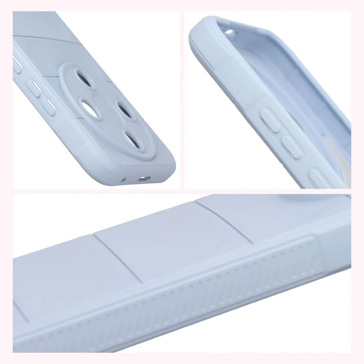 Teksturowane boki i podwyższone krawędzie ekranu i aparatu w etui Bizon Case Tur do Honor Magic8 Lite