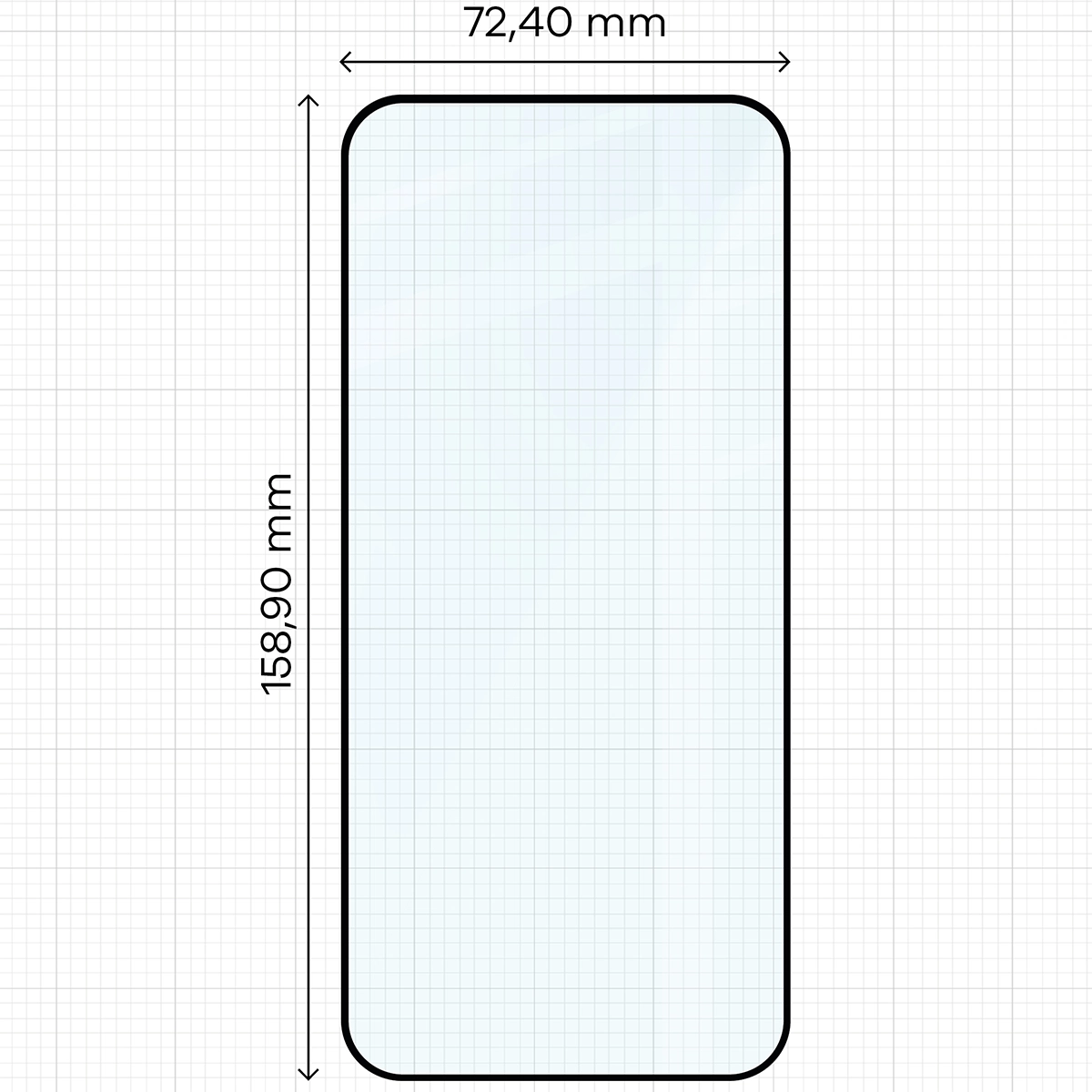 Wymiary szkła Bizon Glass Edge 2 do Honor Magic8 Lite