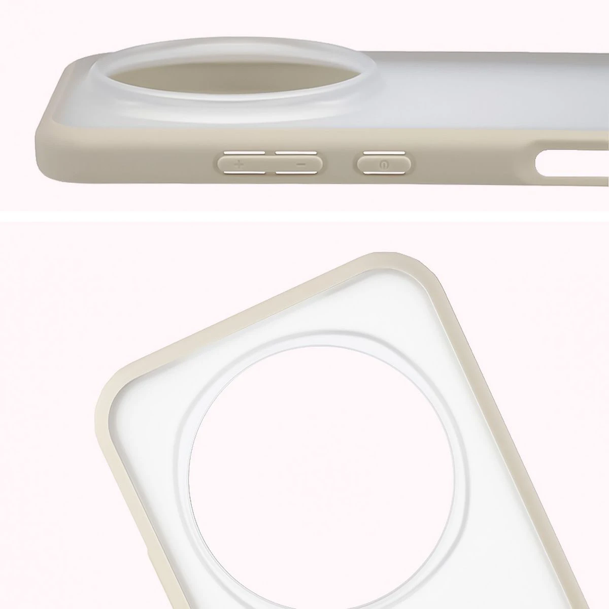 Pełne wycięcie i podwyższone krawędzie aparatu w etui Bizon Case Angelo do Honor Magic8 Pro