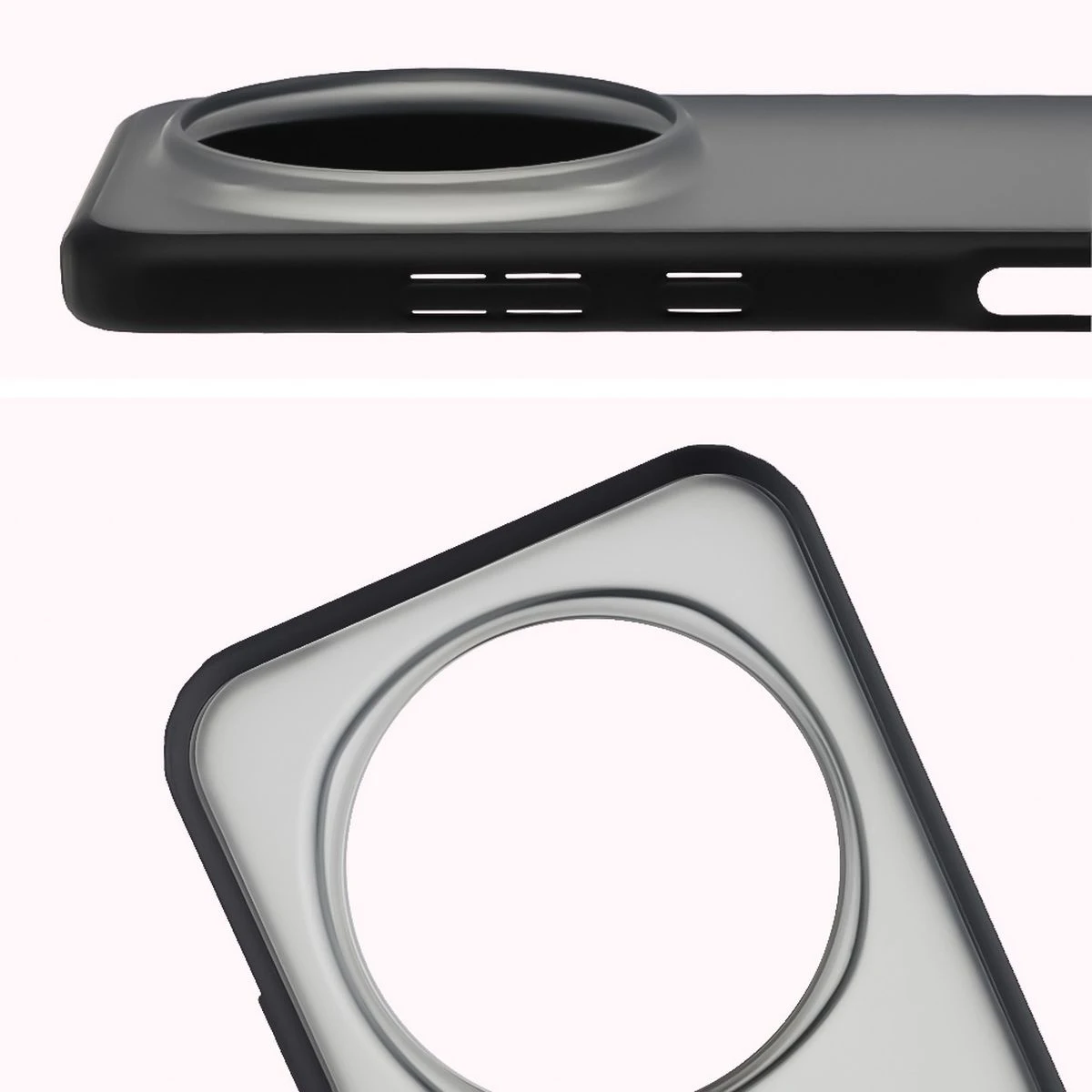 Pełne wycięcie i podwyższone krawędzie aparatu w etui Bizon Case Angelo do Honor Magic8 Pro