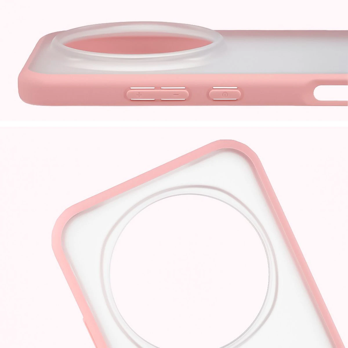 Pełne wycięcie i podwyższone krawędzie aparatu w etui Bizon Case Angelo do Honor Magic8 Pro