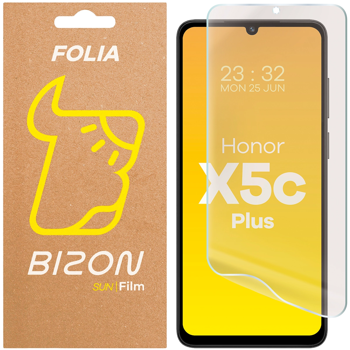 Folia matowa na ekran Bizon Glass Film Sun do Honor X5c Plus, 1 sztuka