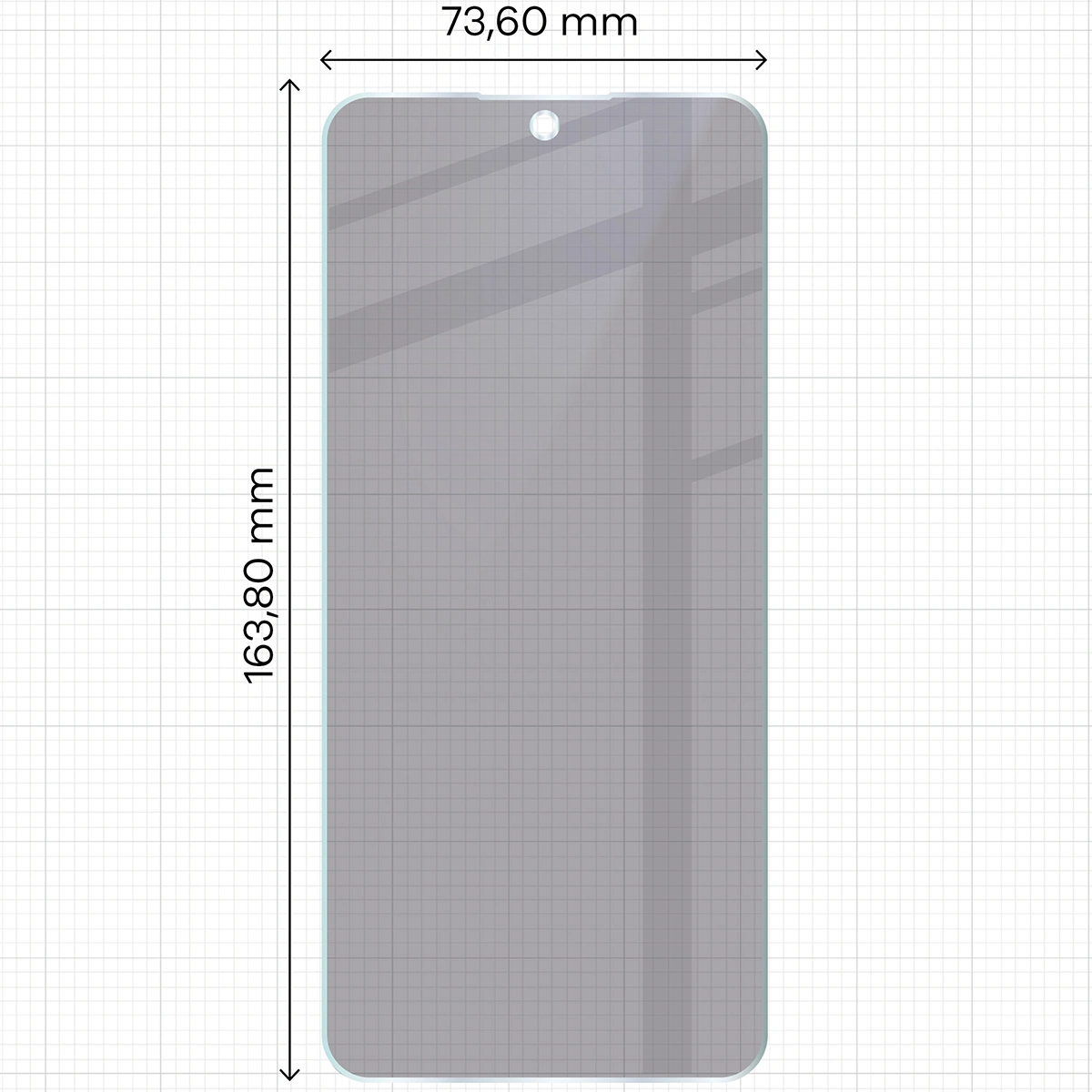 Wymiary szkła Bizon Glass Mule Shadow do Honor X7d