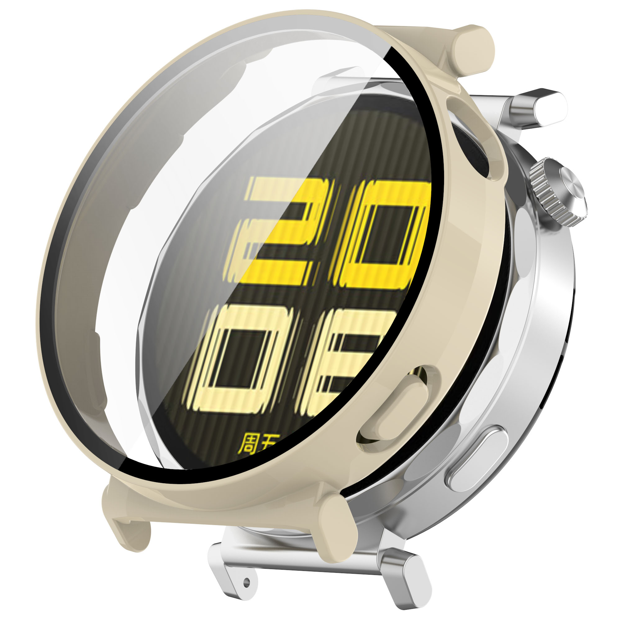 Etui ze szkłem Bizon Case+Glass Set przedstawione pod kątem