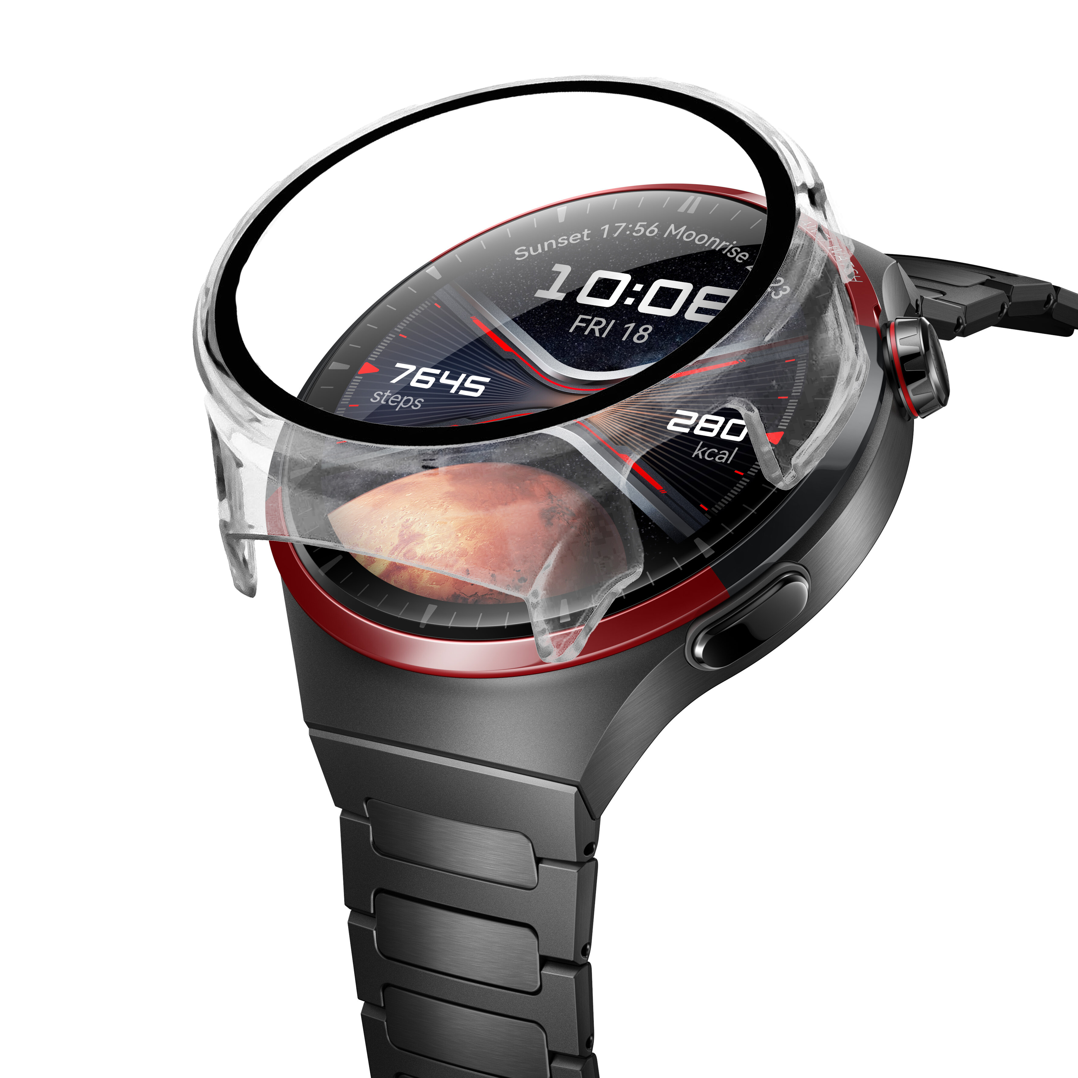 Etui ze szkłem Bizon Case+Glass Set przedstawione pod kątem