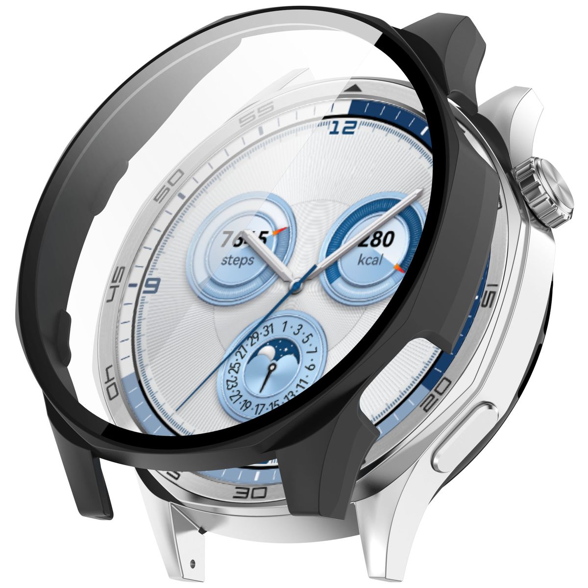 Etui ze szkłem Bizon Case+Glass Set przedstawione pod kątem