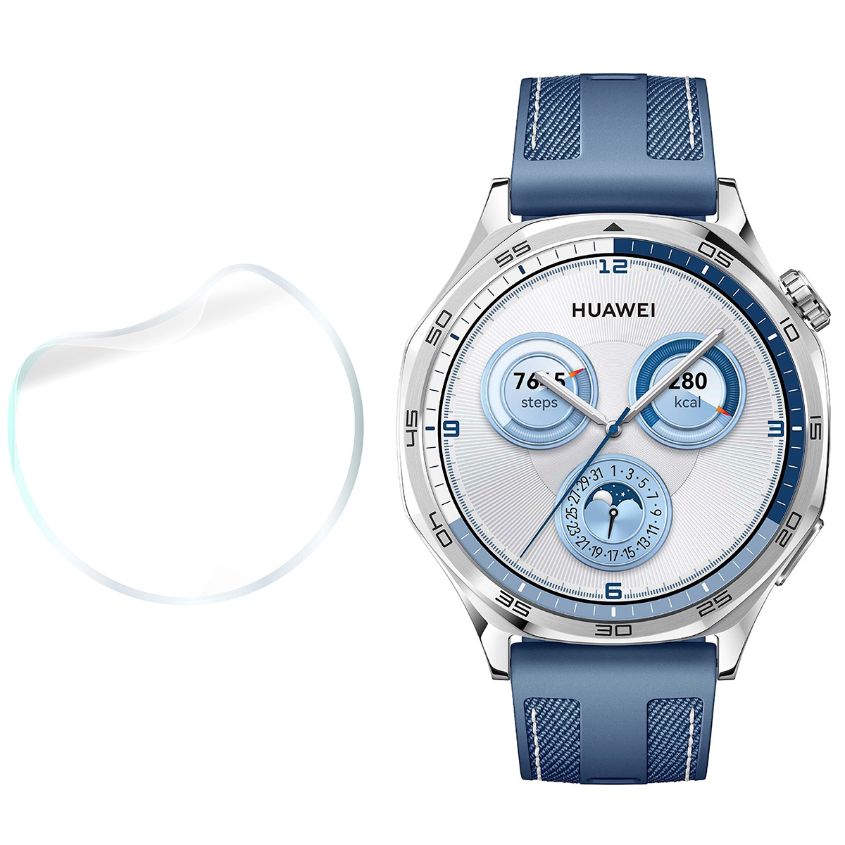 Bizon Glass Watch Hydrogel w zestawieniu z Huawei Watch GT 5 / GT 5 Pro 46 mm