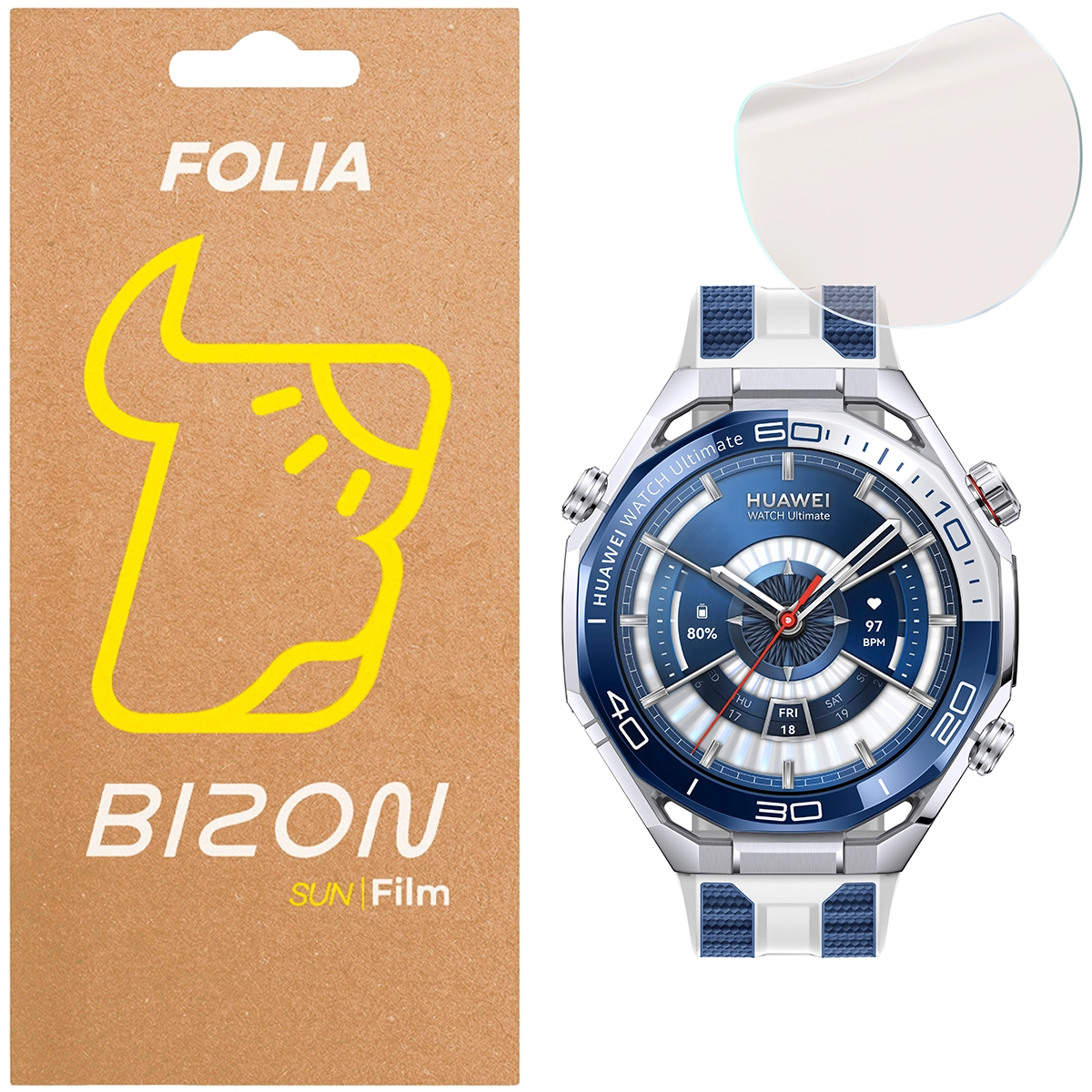 Folia matowa na ekran Bizon Glass Watch Film Sun do Huawei Watch Ultimate 2, 1 sztuka
