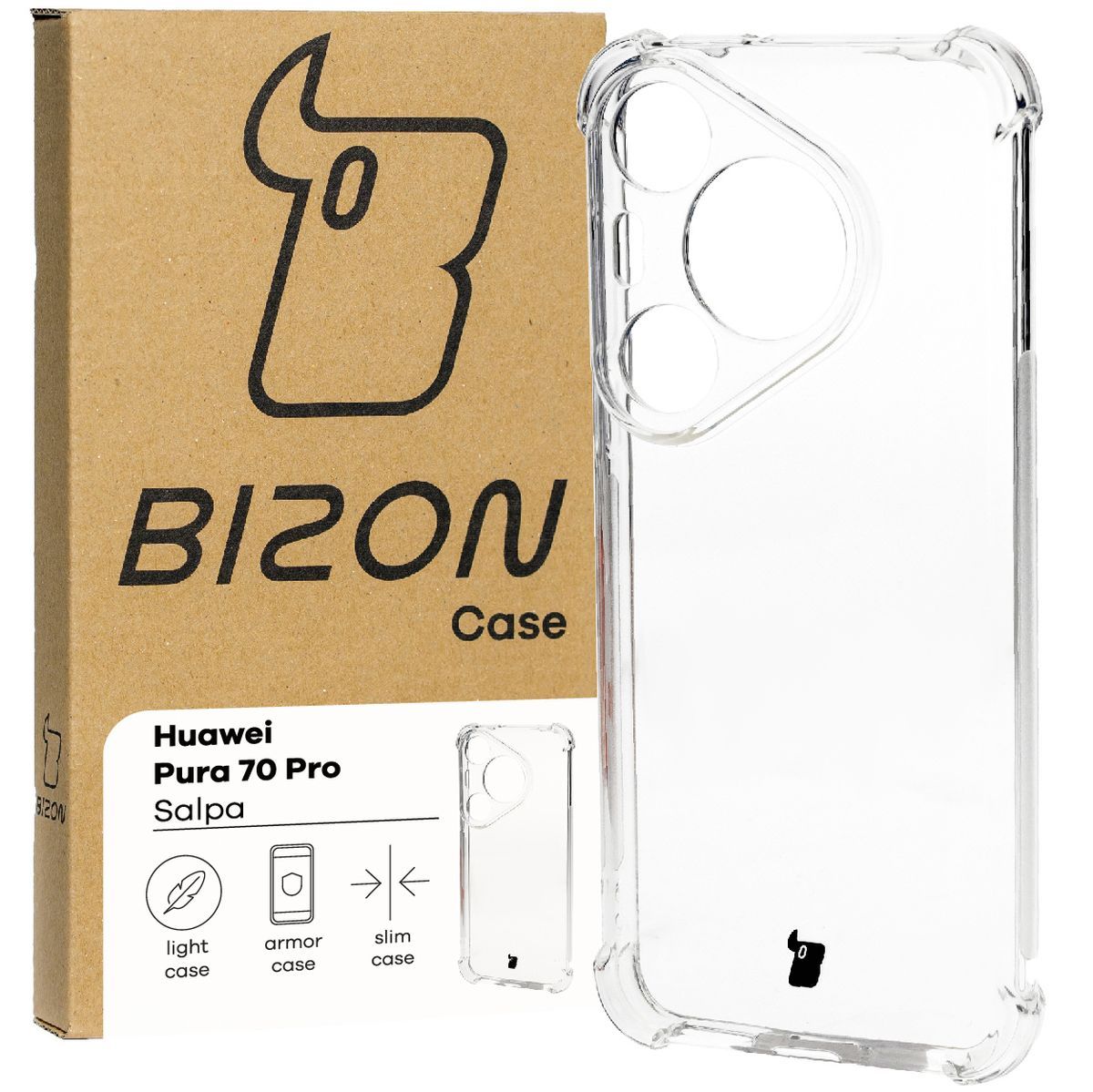 Przezroczyste etui Bizon Case Salpa do Huawei Pura 70 Pro / Pro+