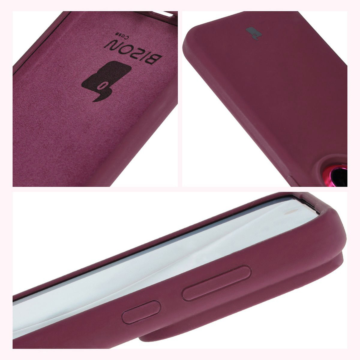 Bizon Soft Case structure: integrated covers, raised edges, and microfiber lining