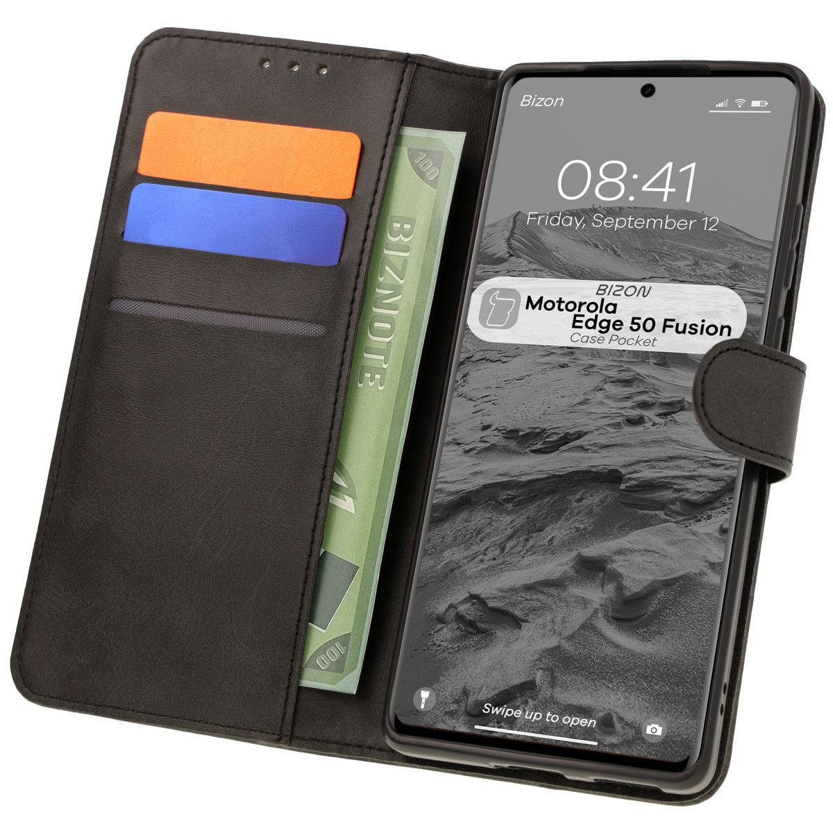 Etui z klapką Bizon Case Pocket do Motorola Edge 50 Fusion