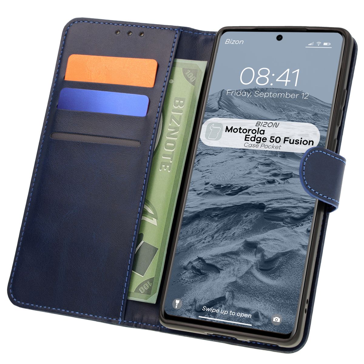 Etui z klapką Bizon Case Pocket do Motorola Edge 50 Fusion