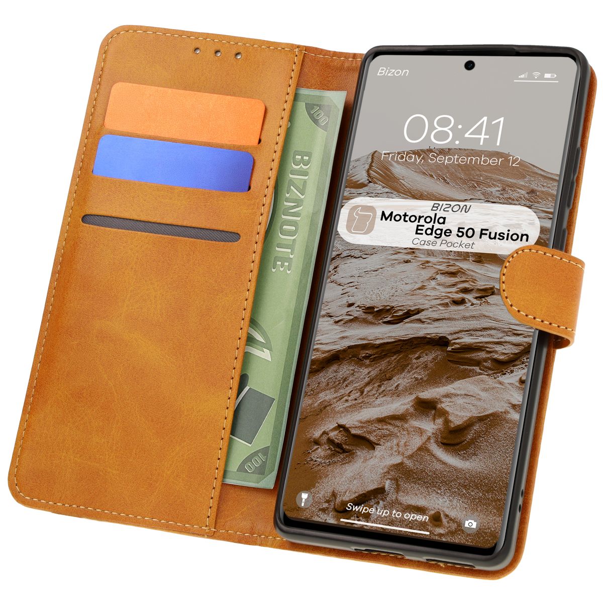 Etui z klapką Bizon Case Pocket do Motorola Edge 50 Fusion