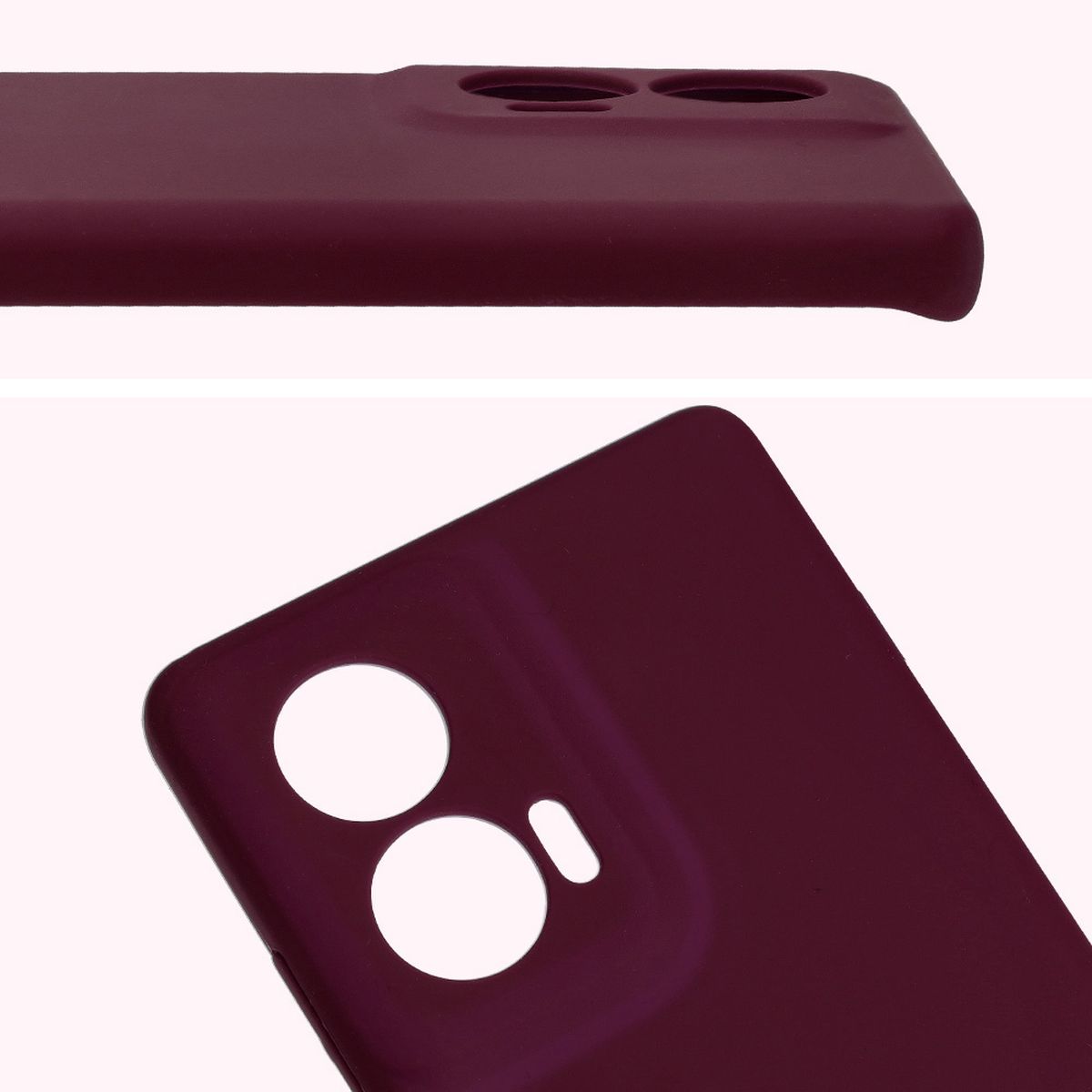 Prim-plan pe decupajele pentru lentile din husa Bizon Soft Case