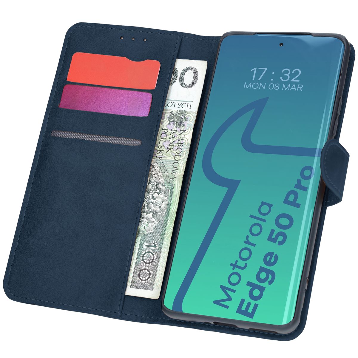 Etui z klapką Bizon Case Pocket do Motorola Edge 50 Pro