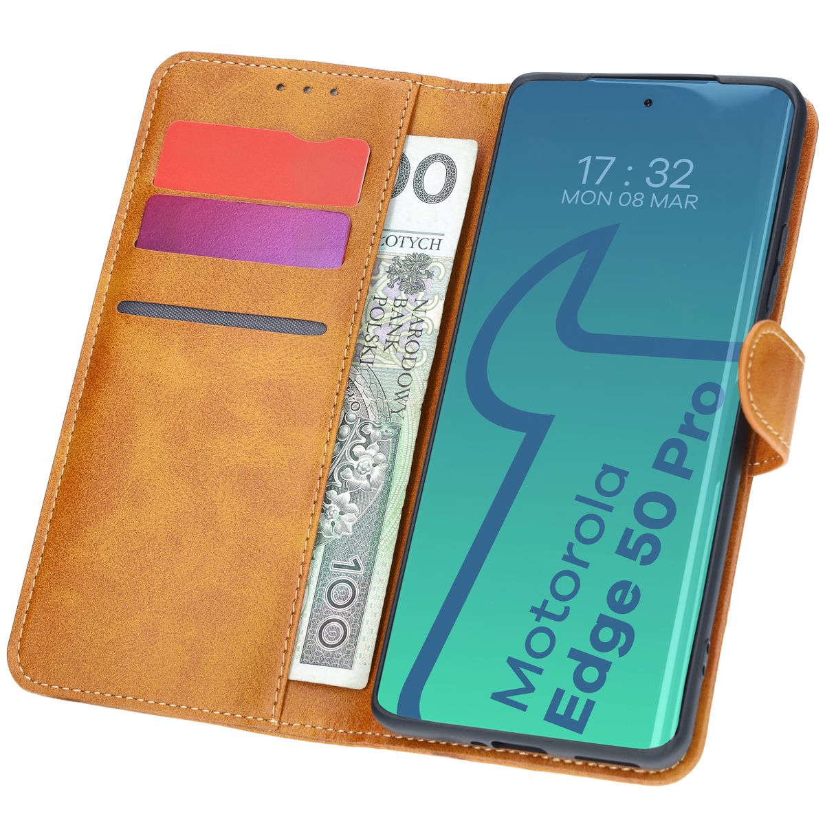 Etui z klapką Bizon Case Pocket do Motorola Edge 50 Pro