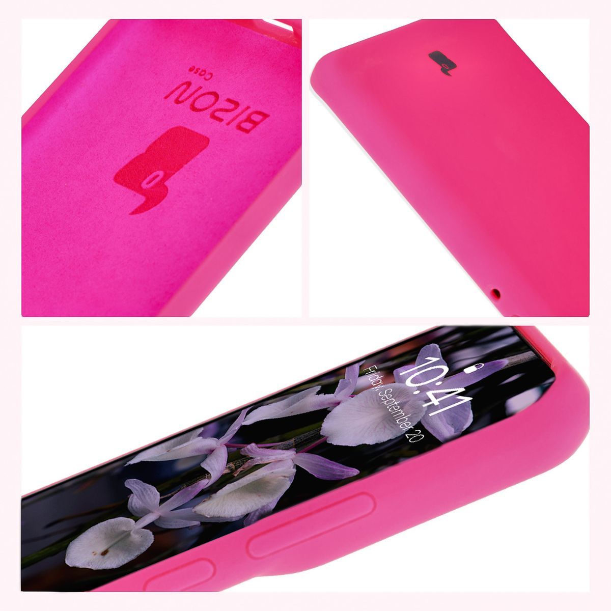 Konstrukcja etui Bizon Soft Case: zintegrowane osłony, podwyższone krawędzie i wyściółka z mikrofibry