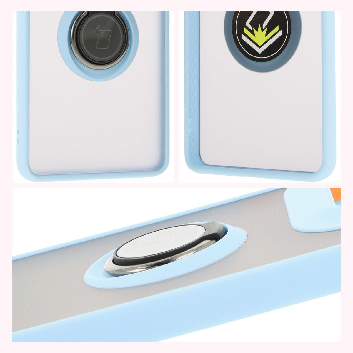 Features of Bizon Case Hybrid Ring: non-slip frame and matte design