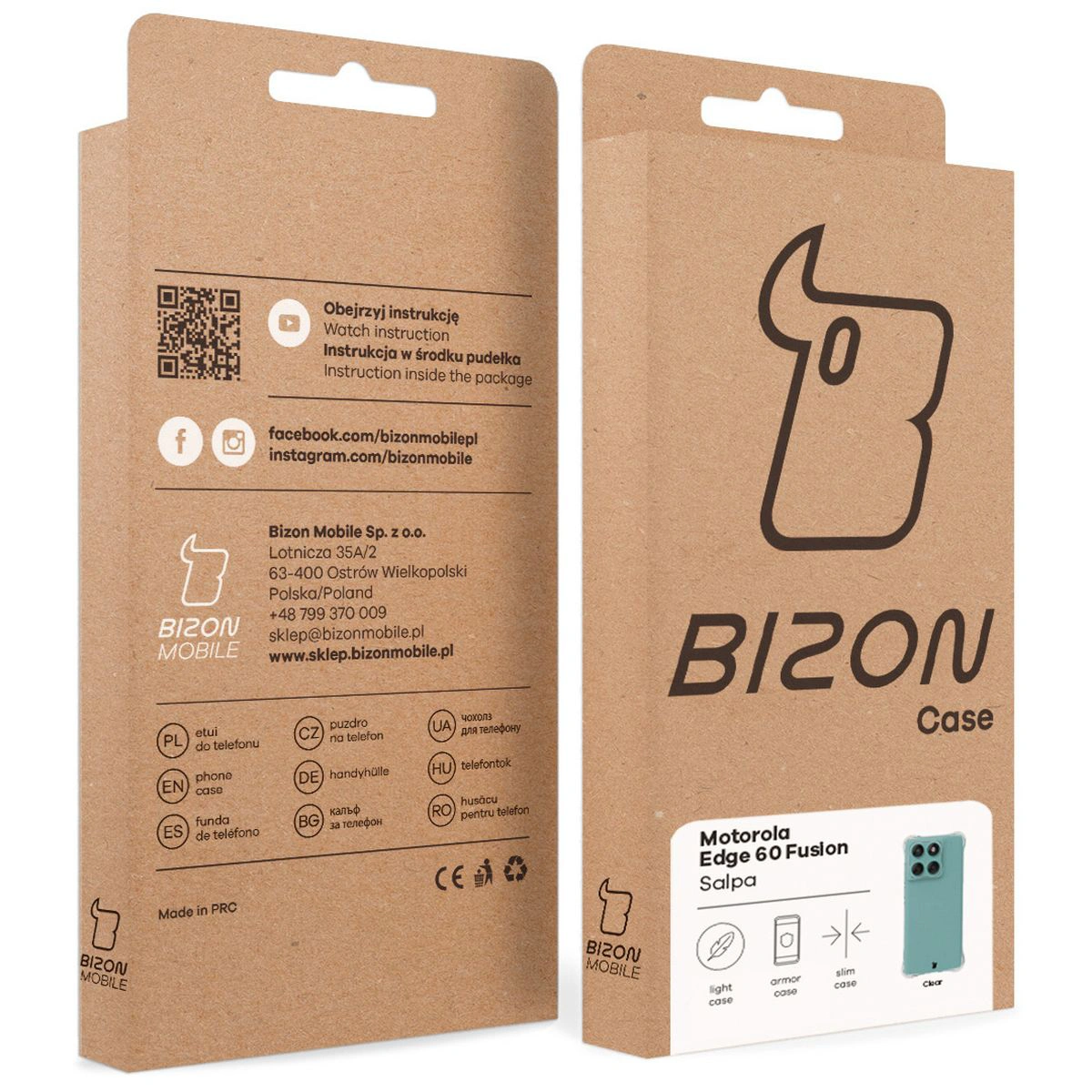 Kraft box Bison Case with dedicated label