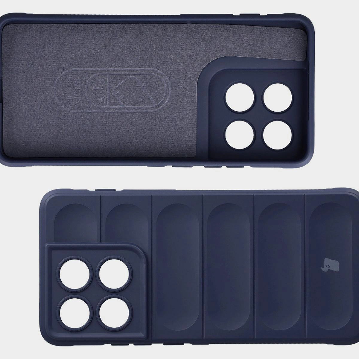 Wyściółka z mikrofibry, wyżłobienia na pleckach i wzmocnione narożniki w etui Bizon Case Tur do Motorola Edge 70