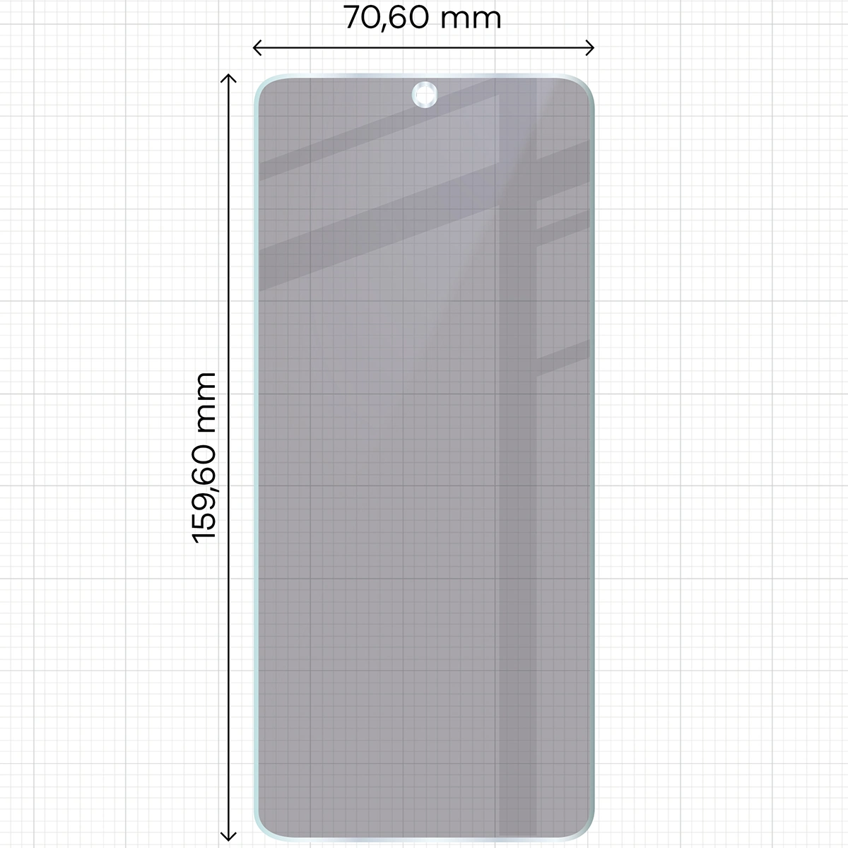 Wymiary szkła Bizon Glass Mule Shadow do Motorola Moto E15