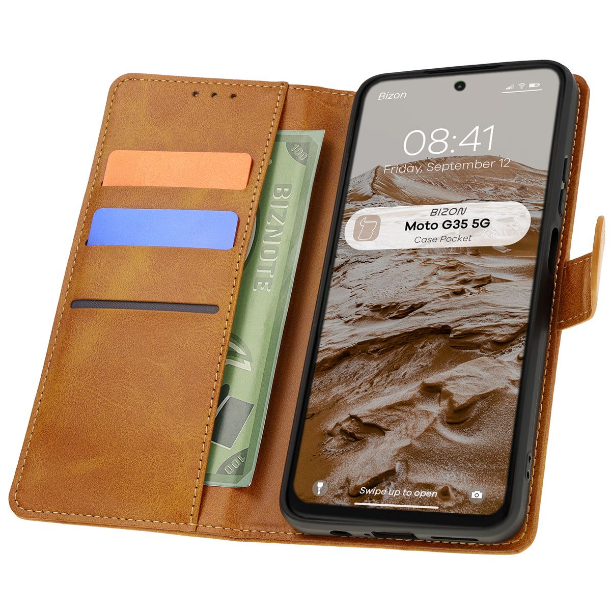 Etui z klapką Bizon Case Pocket do Motorola Moto G35 5G