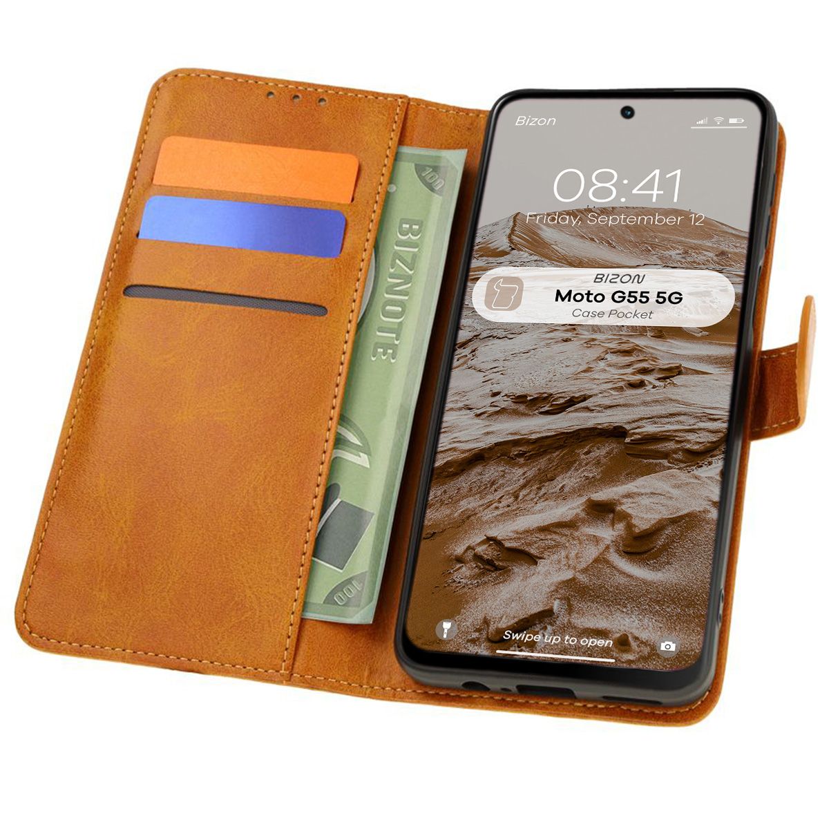 Etui z klapką Bizon Case Pocket do Motorola Moto G55 5G