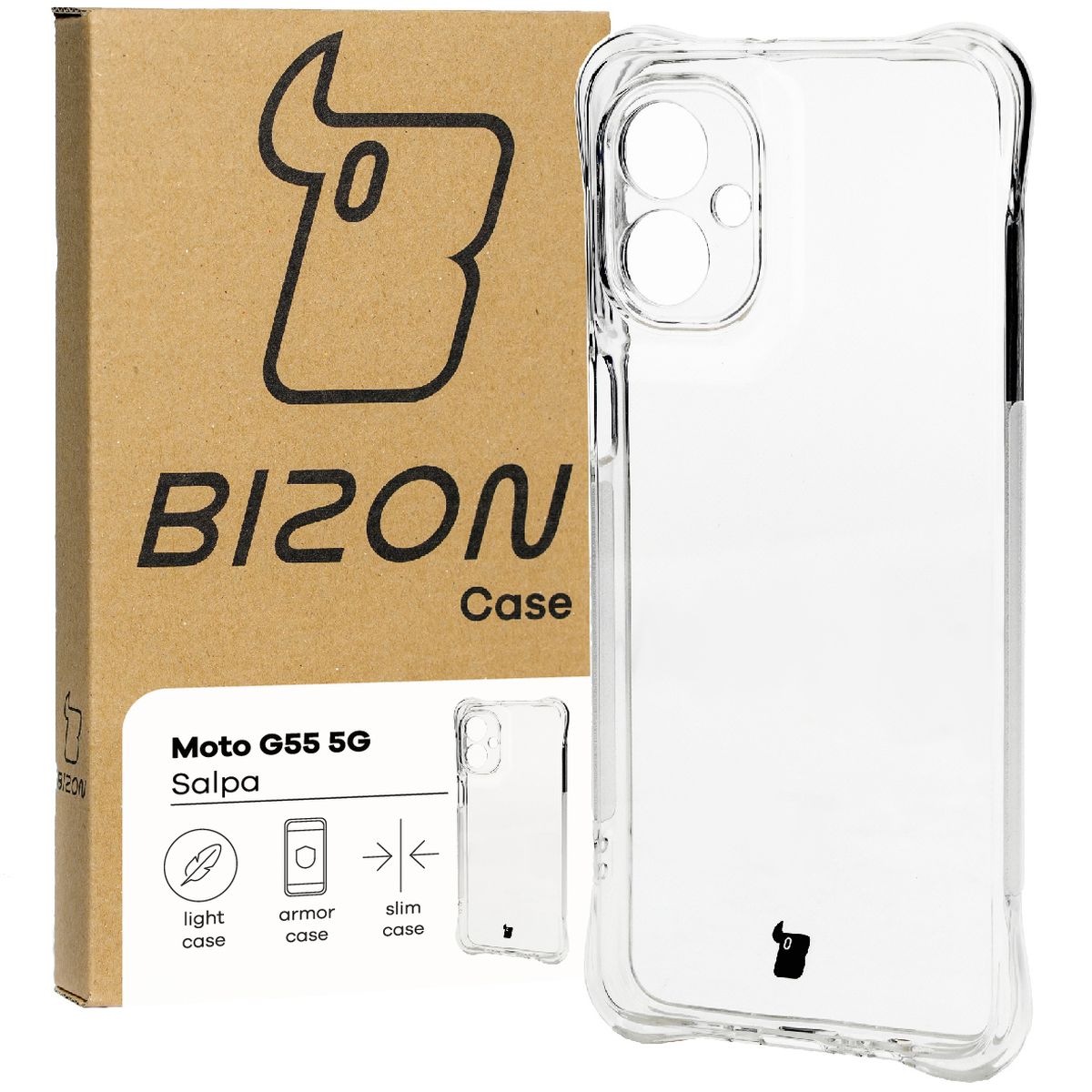 Przezroczyste etui Bizon Case Salpa do Motorola Moto G55 5G