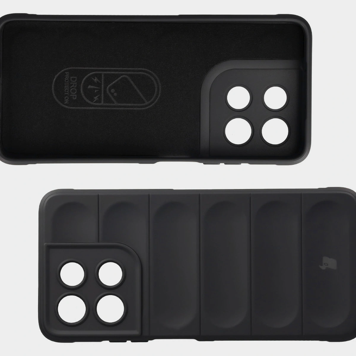 Wyściółka z mikrofibry, wyżłobienia na pleckach i wzmocnione narożniki w etui Bizon Case Tur do  Motorola Moto G57 Power / Motorola Moto G67 Power