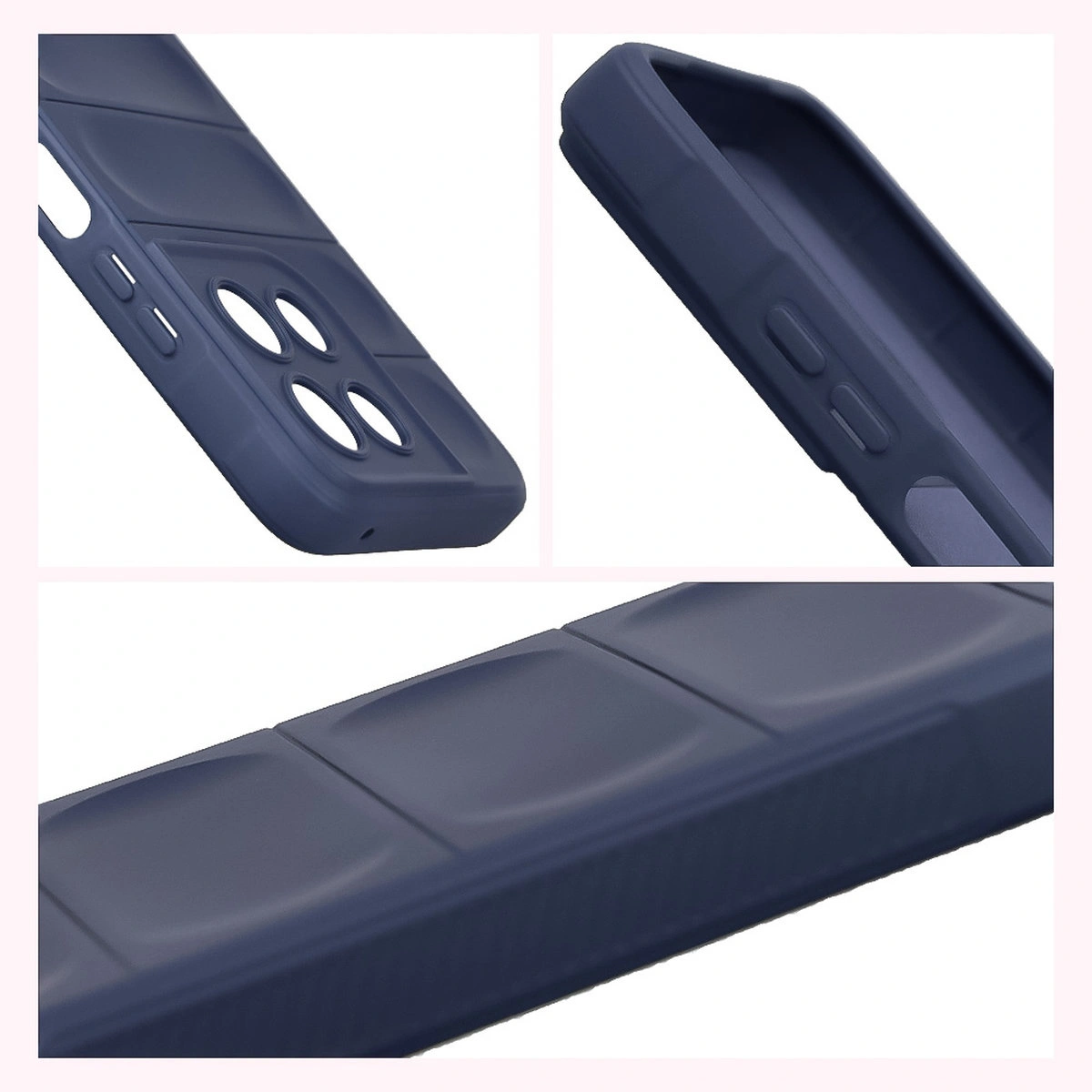 Teksturowane boki i podwyższone krawędzie ekranu i aparatu w etui Bizon Case Tur do  Motorola Moto G57 Power / Motorola Moto G67 Power